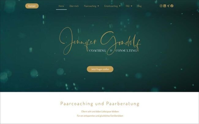Coaching und Consulting Webdesign