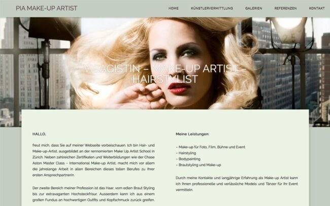 Webauftritt Visagistin