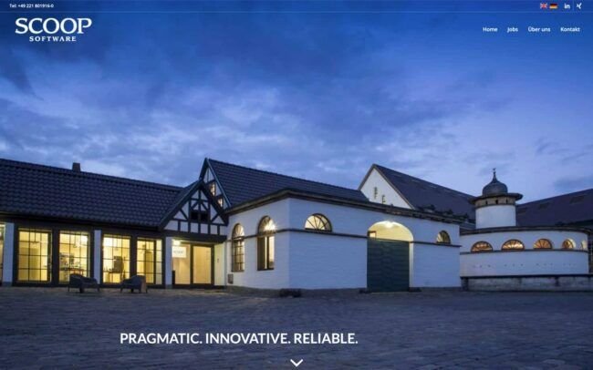 Webdesign für Scoop Software