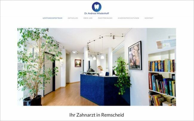 Webdesign für Zahnarztpraxis