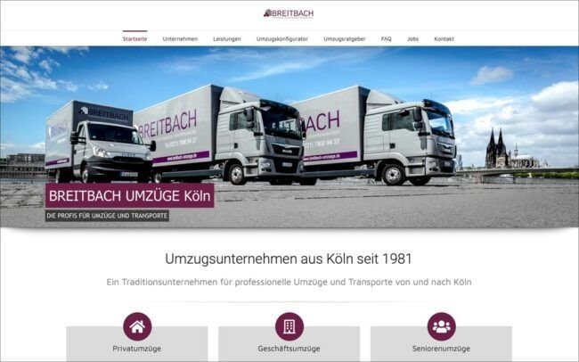 Website Relaunch für Umzugsunternehmen