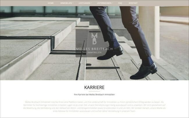 Website für Immobilienmarkt Köln