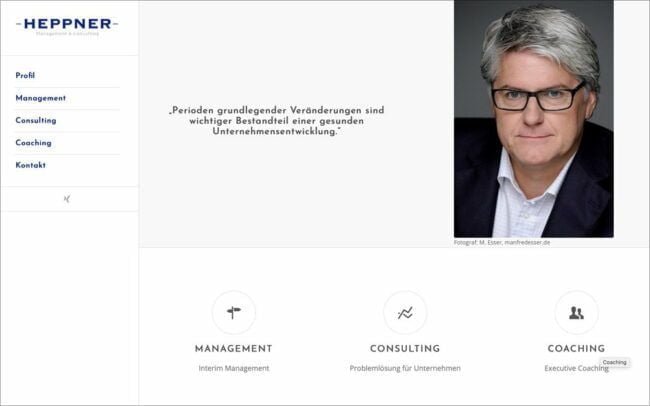 Website für Manager